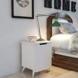 Hanah Home Esla Mesilla de Noche Blanca